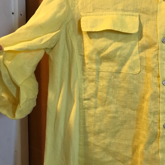 Calvin Klein women’s Button Down Linen Blouse shirt - Picture 3 of 5